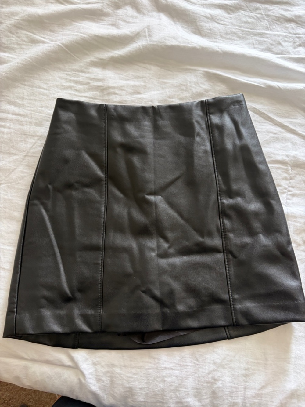 Abercrombie Black Faux Leather Mini Skirt